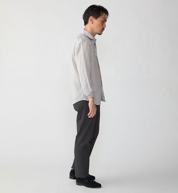 SHIPS「SHIPS: ウォッシュド リネン ワンピースカラー ソリッド シャツ」|シャツ・ブラウス|