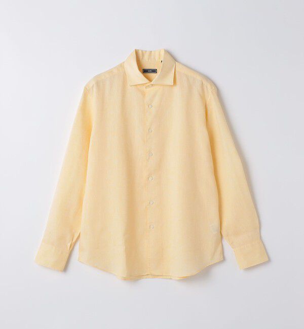 SHIPS「SHIPS: ウォッシュド リネン ワンピースカラー ソリッド シャツ」|シャツ・ブラウス|