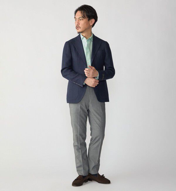 SHIPS「SHIPS: ウォッシュド リネン ワンピースカラー ソリッド シャツ」|シャツ・ブラウス|