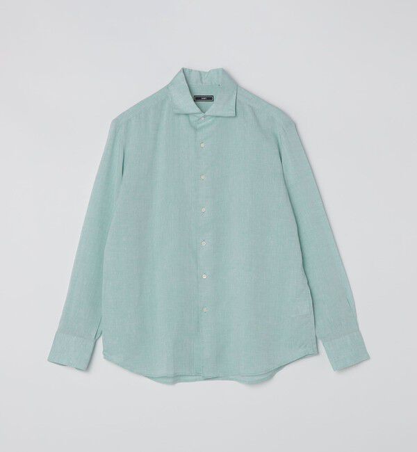 SHIPS「SHIPS: ウォッシュド リネン ワンピースカラー ソリッド シャツ」|シャツ・ブラウス|