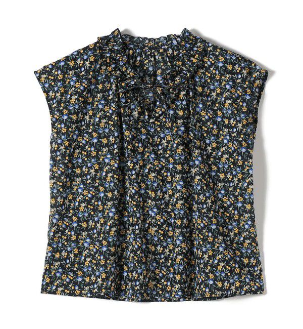 SHIPS Colors 「《予約》SHIPS Colors:〈手洗い可能〉フルーツ プリント フリルネック ブラウス◆」|シャツ・ブラウス|