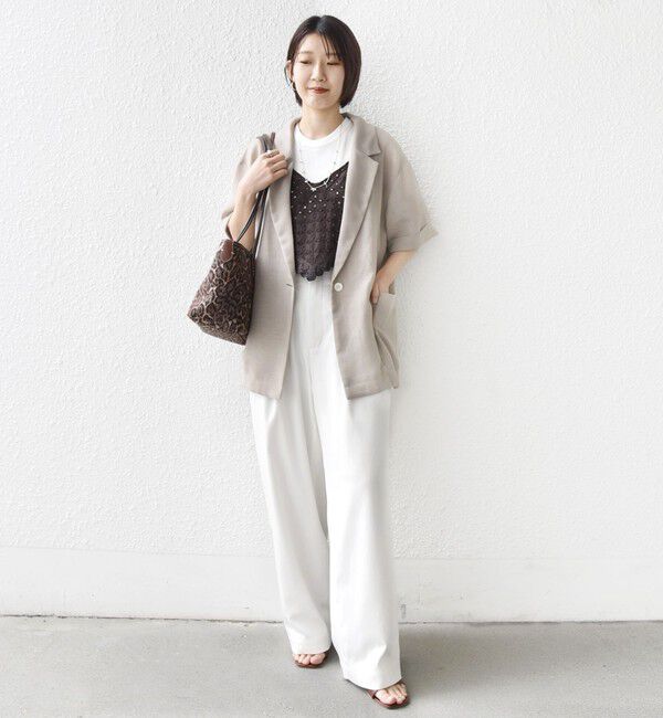 SHIPS for women「〈接触冷感/UVカット/手洗い可能〉スマート イージー デニム ライク タック パンツ」|その他|