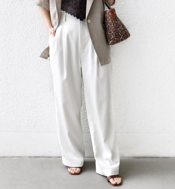 SHIPS for women「〈接触冷感/UVカット/手洗い可能〉スマート イージー デニム ライク タック パンツ」|その他|