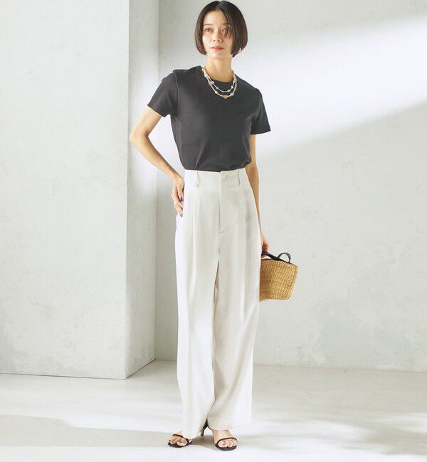 SHIPS for women「〈接触冷感/UVカット/手洗い可能〉スマート イージー デニム ライク タック パンツ」|その他|