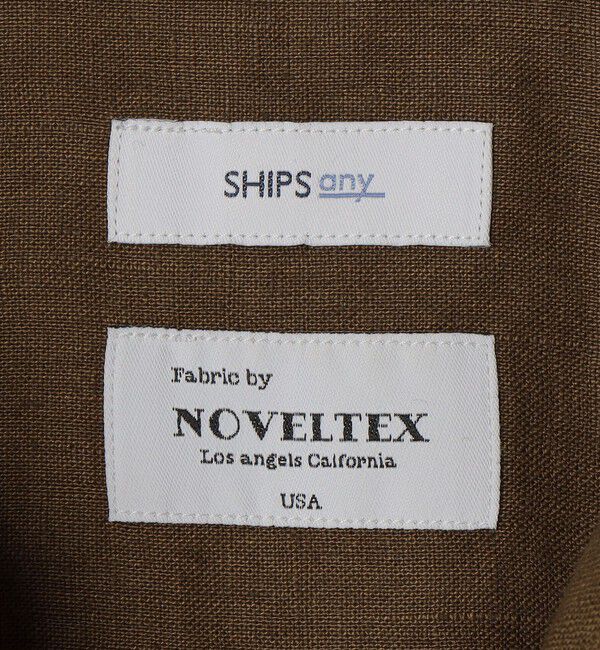 SHIPS any「SHIPS any:〈洗濯機可能〉NOVELTEX リネン レギュラーカラー シャツ◆」|シャツ・ブラウス|