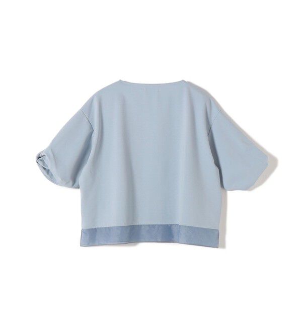 SHIPS for women「〈洗濯機可能〉袖 ツイスト デザイン シアー ドッキング TEE」|Tシャツ・カットソー|