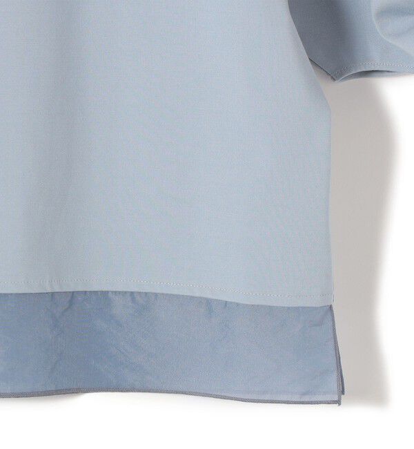 SHIPS for women「〈洗濯機可能〉袖 ツイスト デザイン シアー ドッキング TEE」|Tシャツ・カットソー|