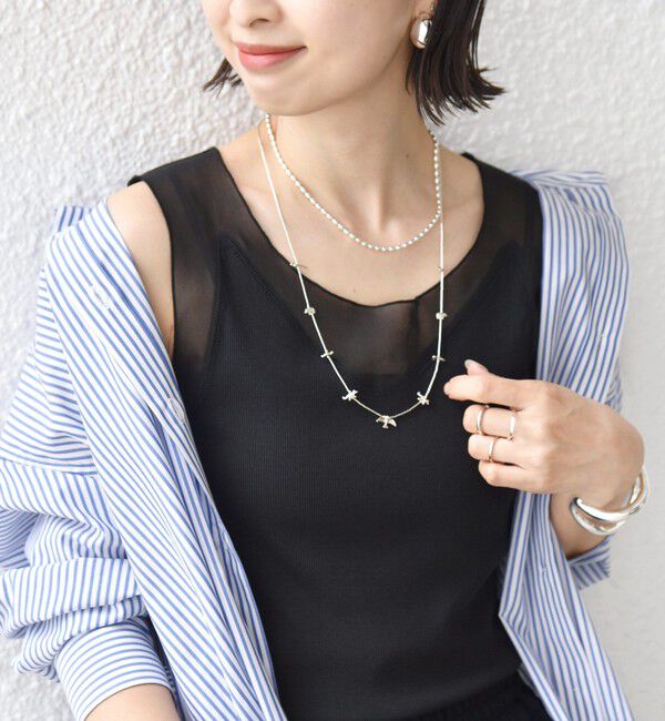 SHIPS for women「〈手洗い可能〉布帛 ドッキング ベア テレコ タンクトップ」|タンクトップ|