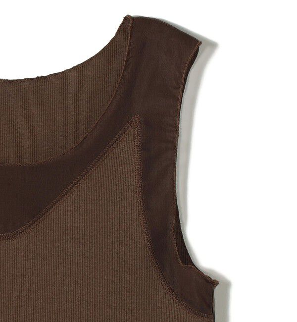 SHIPS for women「〈手洗い可能〉布帛 ドッキング ベア テレコ タンクトップ」|タンクトップ|