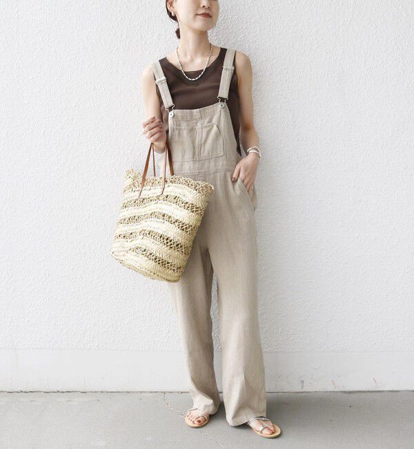 SHIPS for women「〈手洗い可能〉布帛 ドッキング ベア テレコ タンクトップ」|タンクトップ|