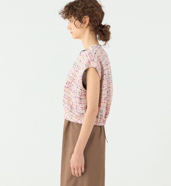 TOMORROWLAND collection「コロレファンシーツイード ジップアップジレ」|ベスト・ジレ|