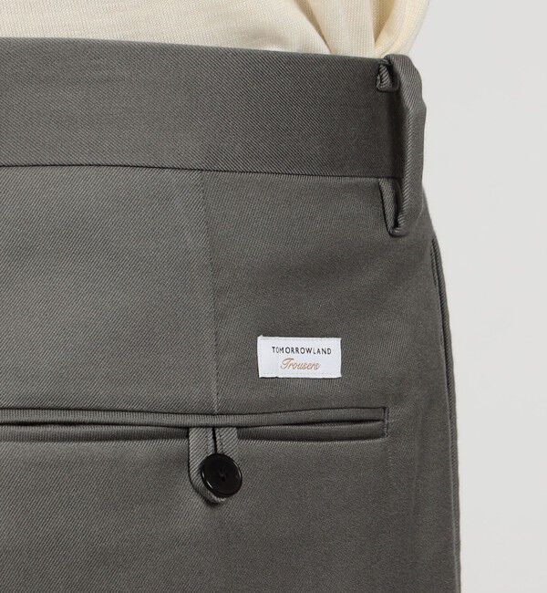 TOMORROWLAND MENS「コットンレーヨン 2プリーツ ワイドストレート バレルパンツ」|スラックス|