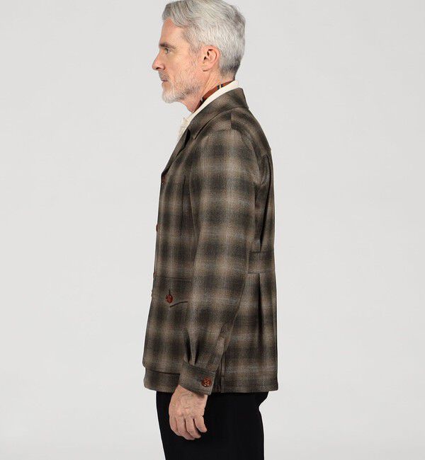 TOMORROWLAND MENS「ウールカシミヤシルク ダブルポケット シャツジャケット SILKAIR LORO PIANA」|ブルゾン・スタジャン|