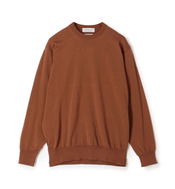 TOMORROWLAND MENS「TOMORROWLAND tricot ギザコットン クルーネックプルオーバーニット」|ニット・セーター|47 テラコッタ