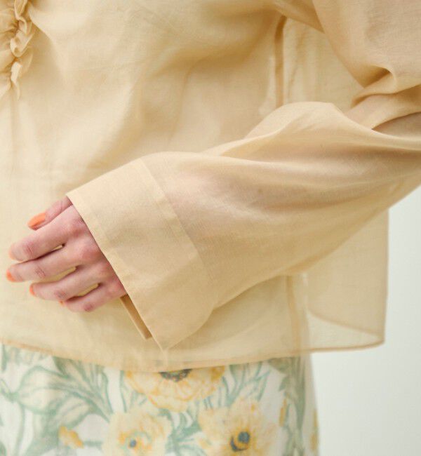 MACPHEE「シルクブレンドスラブ プルオーバーブラウス」|シャツ・ブラウス|