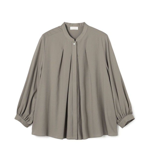 Ballsey「ジュエルコットン プチスタンドブラウス」|シャツ・ブラウス|53 カーキ
