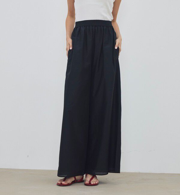 DES PRES「コットンシルクローン ギャザーワイドパンツ」|その他|
