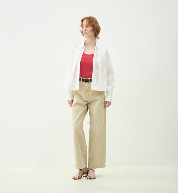 MACPHEE「ウォッシュドチノ ストレートパンツ」|チノ|