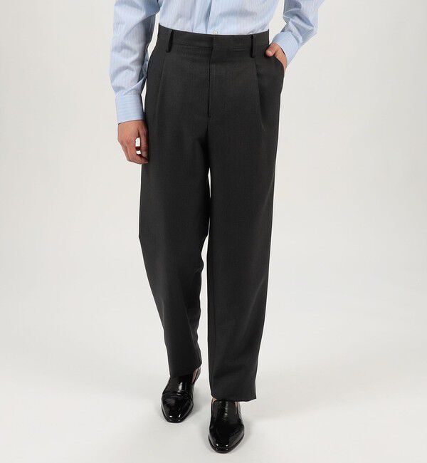 TOMORROWLAND MENS「シルクモヘヤトロピカル 1プリーツパンツ」|スラックス|