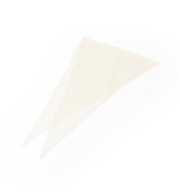 TOMORROWLAND GOODS「ASAUCE MELER シルクニット トライアングルスカーフ」|ストール|11 ホワイト