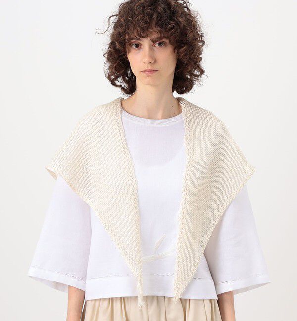 TOMORROWLAND GOODS「ASAUCE MELER シルクニット トライアングルスカーフ」|ストール|