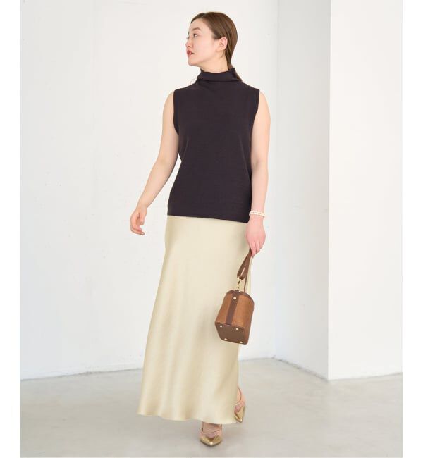 IENA「《WEB・一部店舗限定 追加12》ダブルサテンスカート」|スカート|
