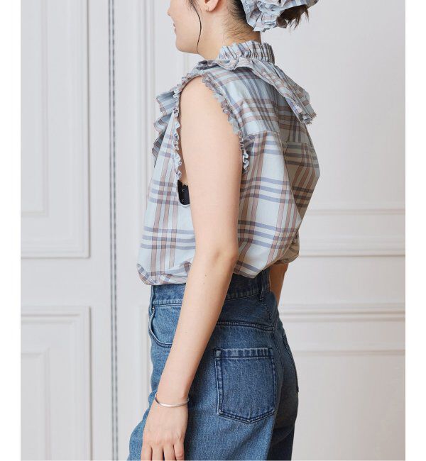 IENA LA BOUCLE「IENA LA BOUCLE C/Pポプリンフリルカラーシャツ」|シャツ・ブラウス|