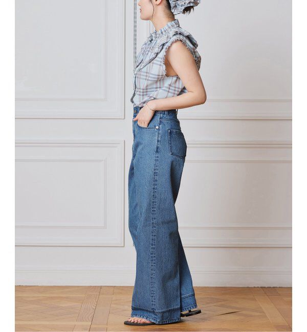 IENA LA BOUCLE「IENA LA BOUCLE C/Pポプリンフリルカラーシャツ」|シャツ・ブラウス|