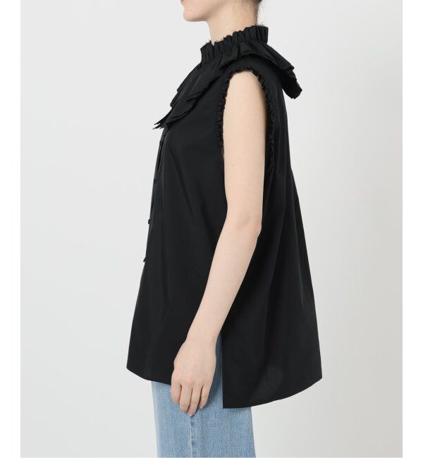 IENA LA BOUCLE「IENA LA BOUCLE C/Pポプリンフリルカラーシャツ」|シャツ・ブラウス|