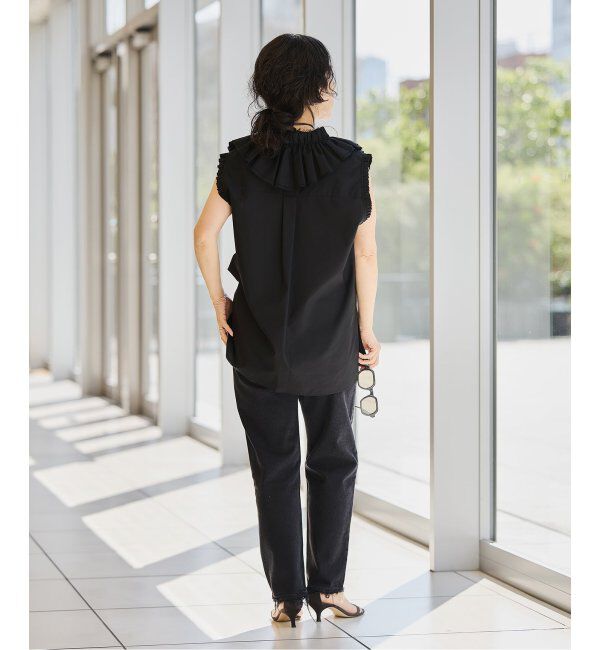 IENA LA BOUCLE「IENA LA BOUCLE C/Pポプリンフリルカラーシャツ」|シャツ・ブラウス|