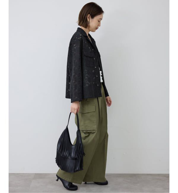 SLOBE IENA「ブロイダーレースオープンカラーシャツ」|シャツ・ブラウス|