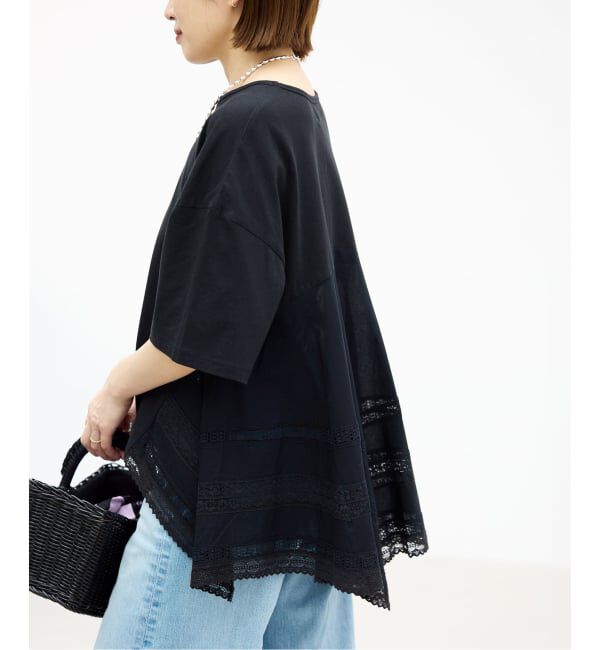 IENA「《予約》AAYUSHI/アユーシ バックスカーフハーフスリーブトップス SGN08110」|Tシャツ・カットソー|ブラック