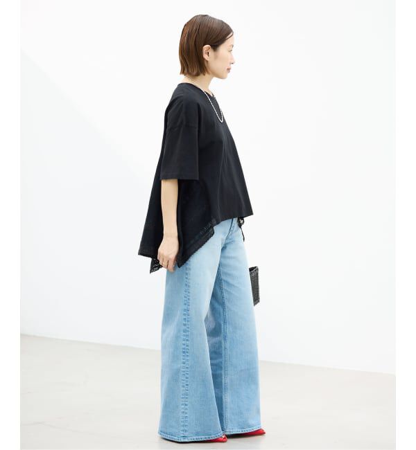 IENA「《予約》AAYUSHI/アユーシ バックスカーフハーフスリーブトップス SGN08110」|Tシャツ・カットソー|