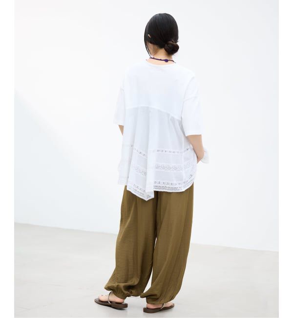 IENA「《予約》AAYUSHI/アユーシ バックスカーフハーフスリーブトップス SGN08110」|Tシャツ・カットソー|