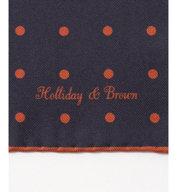 EDIFICE「【Holliday & Brown / ホリデー & ブラウン】Wフェイスドットプリントチーフ」|バンダナ・スカーフ|