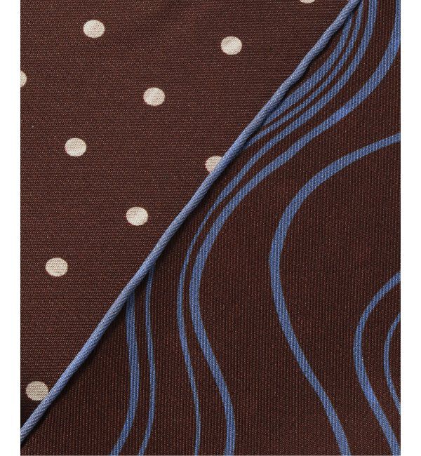 EDIFICE「【Holliday & Brown / ホリデー & ブラウン】Wフェイスドットプリントチーフ」|バンダナ・スカーフ|