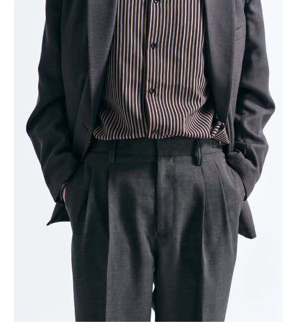 417 EDIFICE「【EVALET / エバレット】メッシュ 2タックパンツ "セットアップ着用可能"」|スラックス|