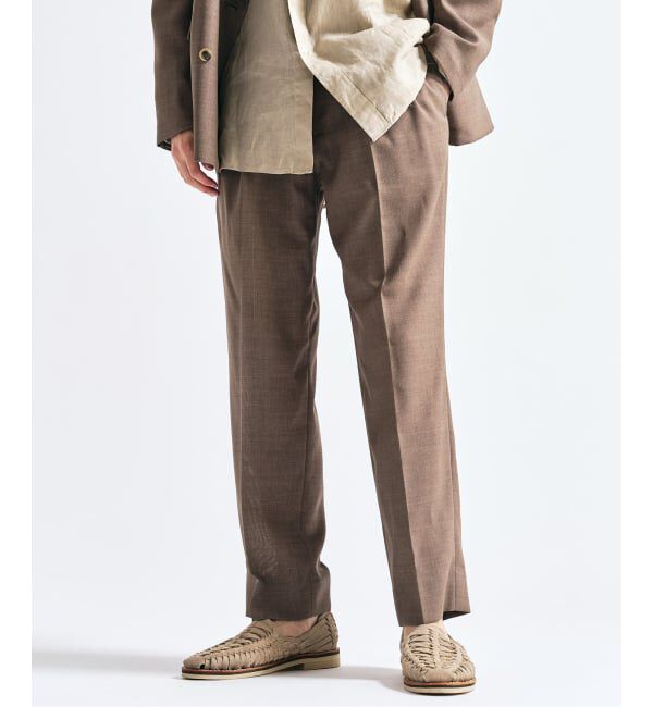 417 EDIFICE「【EVALET / エバレット】メッシュ 2タックパンツ "セットアップ着用可能"」|スラックス|