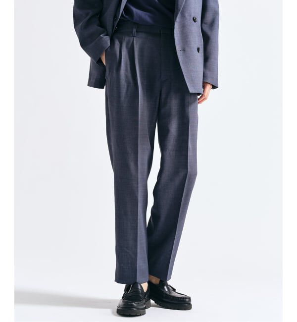 417 EDIFICE「【EVALET / エバレット】メッシュ 2タックパンツ "セットアップ着用可能"」|スラックス|