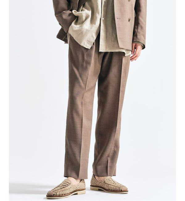 417 EDIFICE「【EVALET / エバレット】メッシュ 2タックパンツ "セットアップ着用可能"」|スラックス|