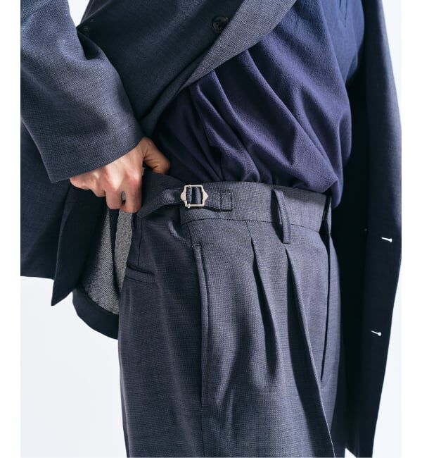 417 EDIFICE「【EVALET / エバレット】メッシュ 2タックパンツ "セットアップ着用可能"」|スラックス|