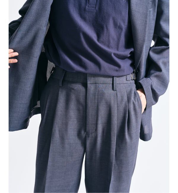 417 EDIFICE「【EVALET / エバレット】メッシュ 2タックパンツ "セットアップ着用可能"」|スラックス|