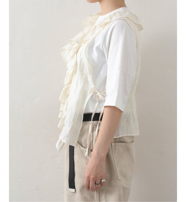 journal standard luxe「リネンワッシャー フリルジレ」|シャツ・ブラウス|