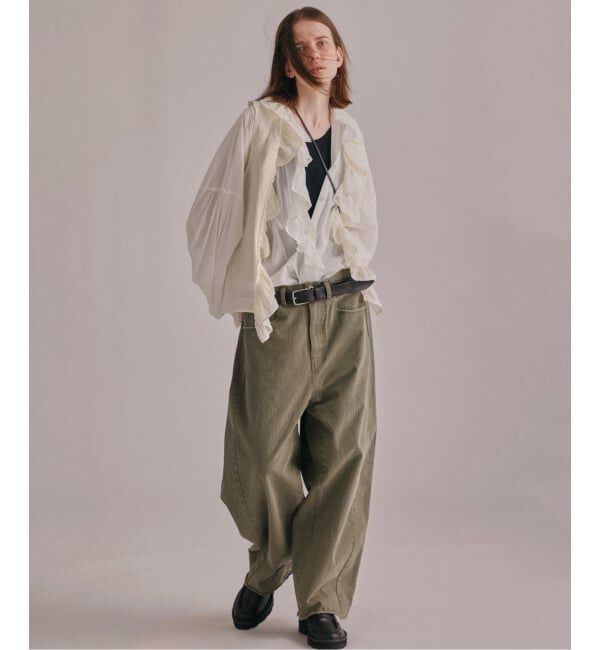 journal standard luxe「リネンワッシャー フリルジレ」|シャツ・ブラウス|