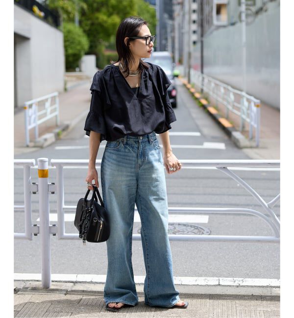 JOURNAL STANDARD「《追加予約3》ソフトクロスフリルスリーブブラウス」|シャツ・ブラウス|