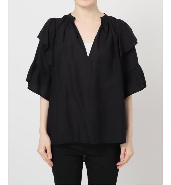 JOURNAL STANDARD「《追加予約3》ソフトクロスフリルスリーブブラウス」|シャツ・ブラウス|