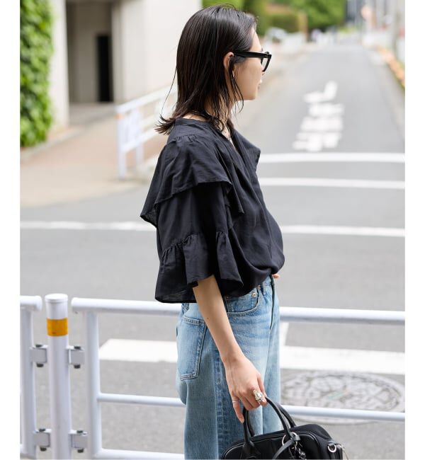 JOURNAL STANDARD「《追加予約3》ソフトクロスフリルスリーブブラウス」|シャツ・ブラウス|