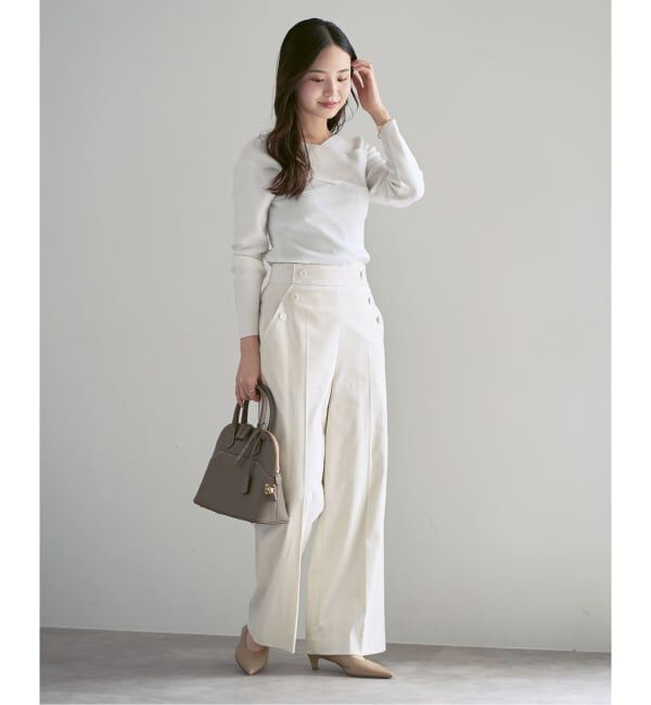 NOBLE「クロスリブオフショルダーニット」|ニット・セーター|