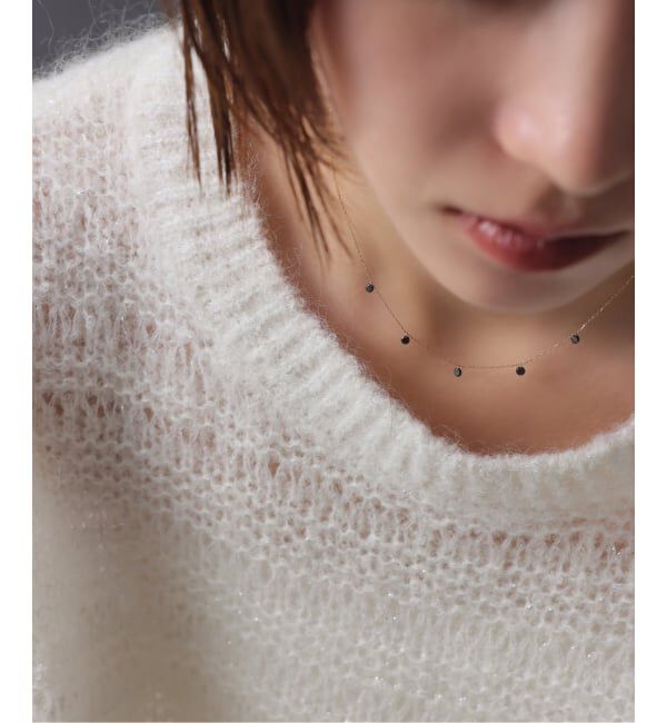 Lilas by Spick&Span「ブラックホールダイヤ5pネックレス K18」|ネックレス|ゴールド