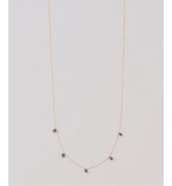 Lilas by Spick&Span「ブラックホールダイヤ5pネックレス K18」|ネックレス|